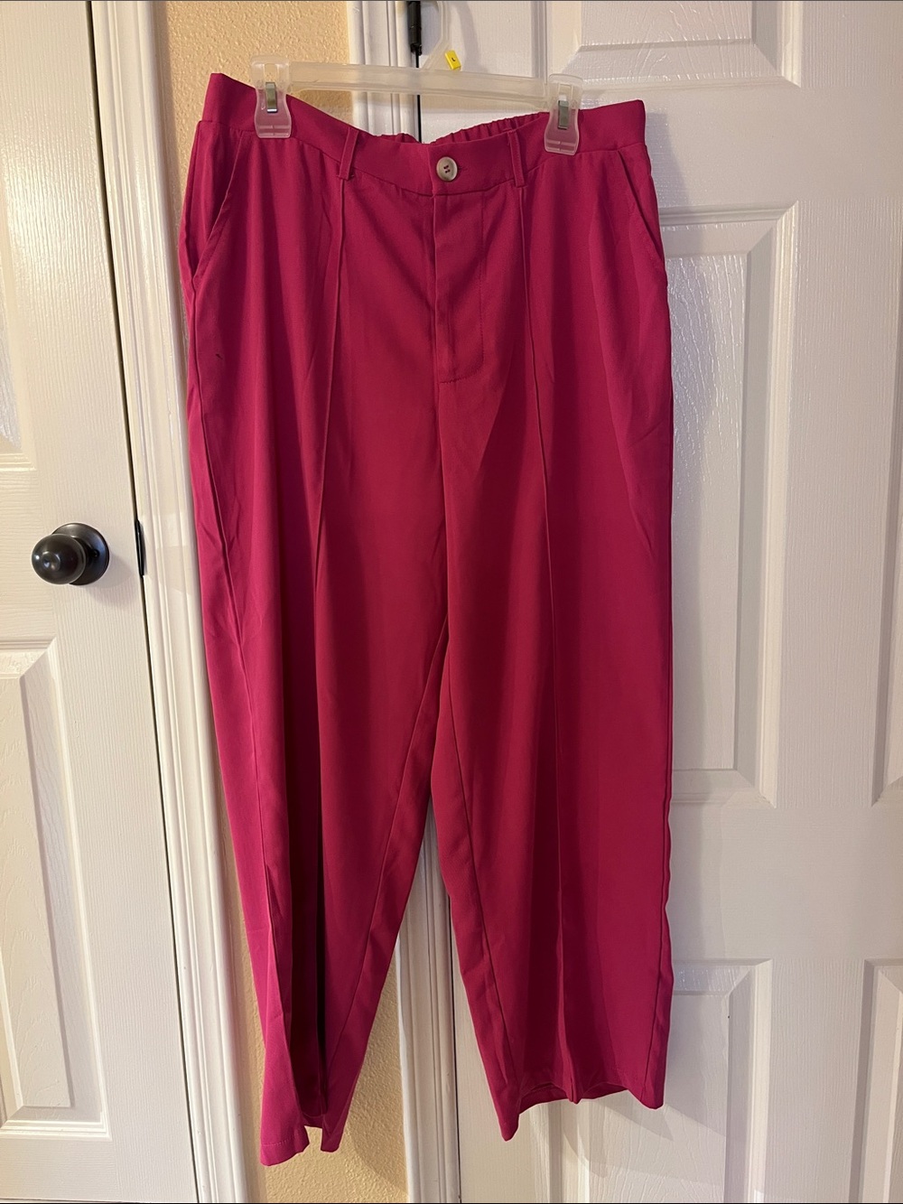 SHEIN Wide Leg Pants in Fuchsia Pink